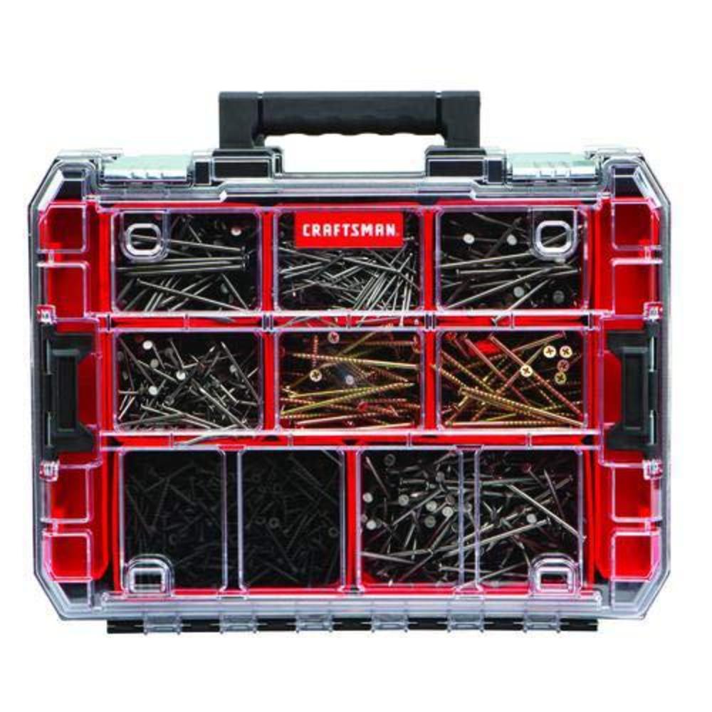 craftsman versastack system 10-compartment plastic small parts organizer