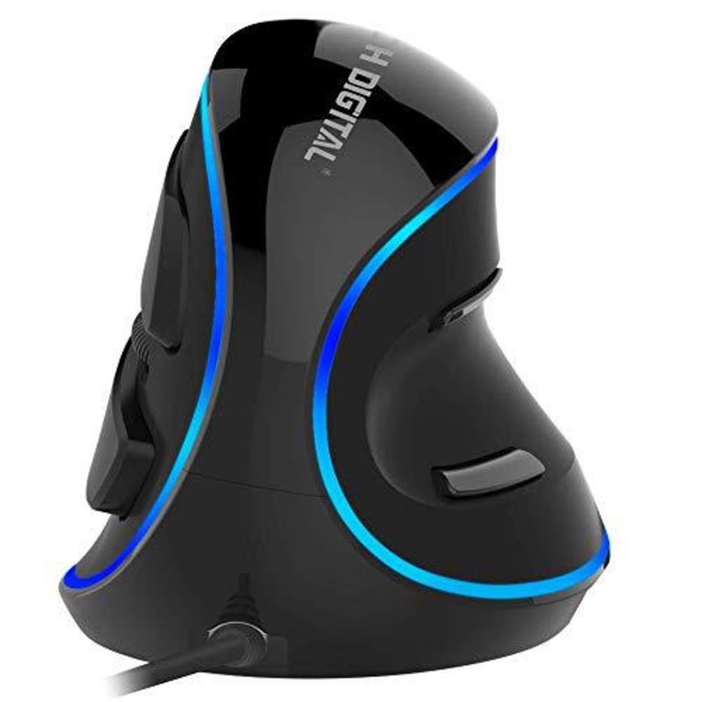j-tech digital wired ergonomic vertical usb mouse with adjustable sensitivity (600/1000/1600 dpi), scroll endurance, removabl