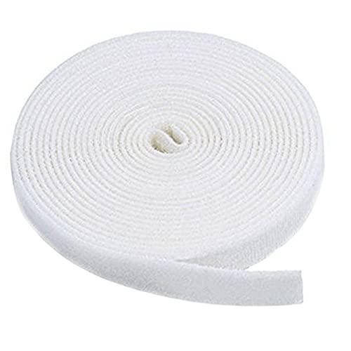 GCA hook and loop tape 3/4-inch reusable cable management cable tie roll (25 yards?white)