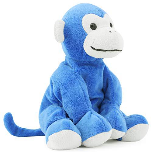 weigedu monkey stuffed animal plush toys, soft cute monkey toy for toddlers child kids babies birthday gift, 7.9" blue
