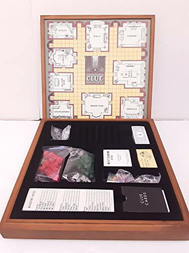 monopoly and clue 2-in-1 deluxe vintage wood game set