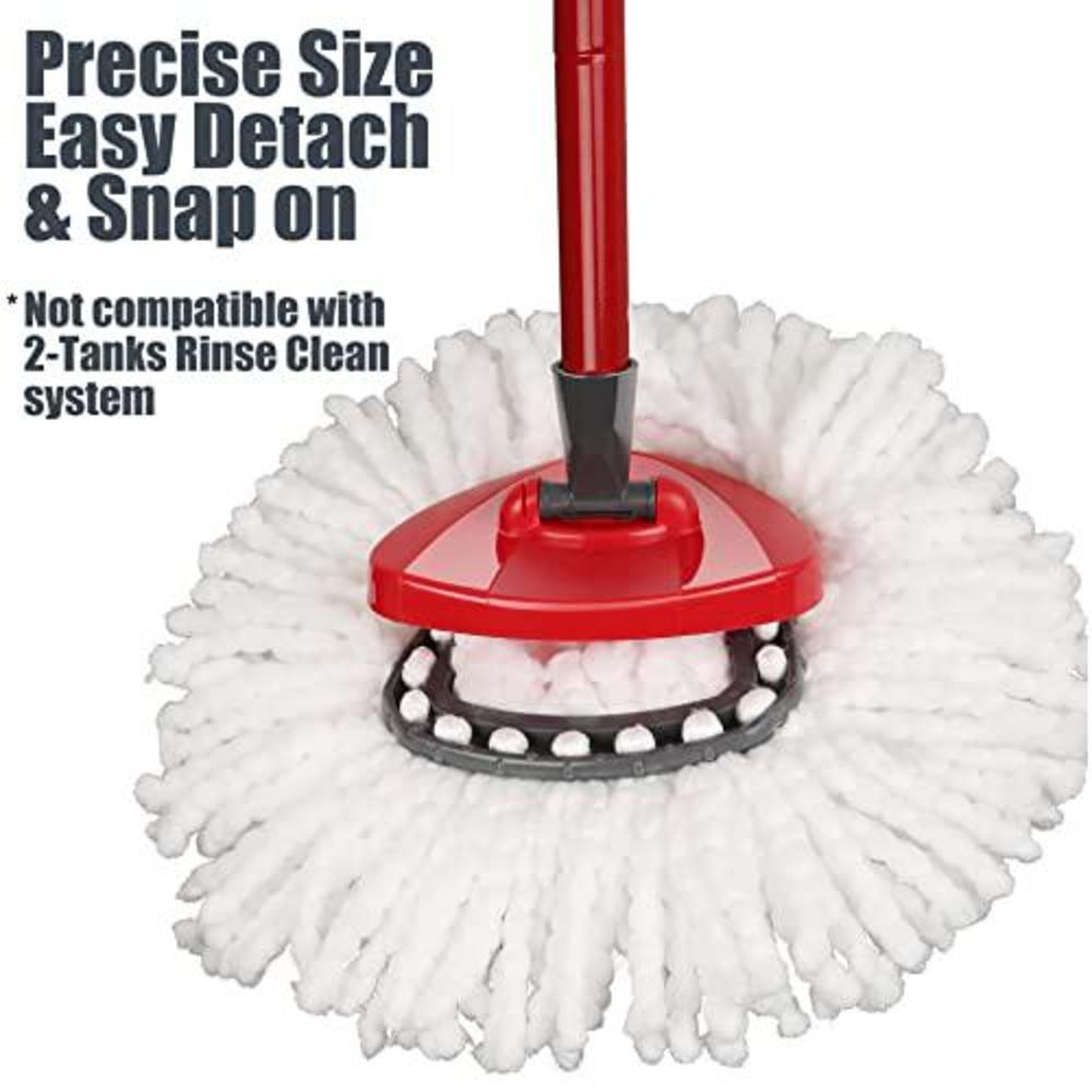 homsis mop replace head [ 3 pack ] mop refills compatible with triangle spin mop, 100% microfiber, deep cleaning machine wash