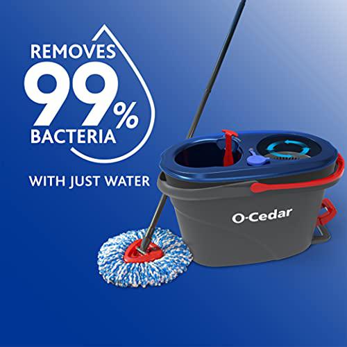 o-cedar easywring rinseclean spin mop microfiber refill, blue