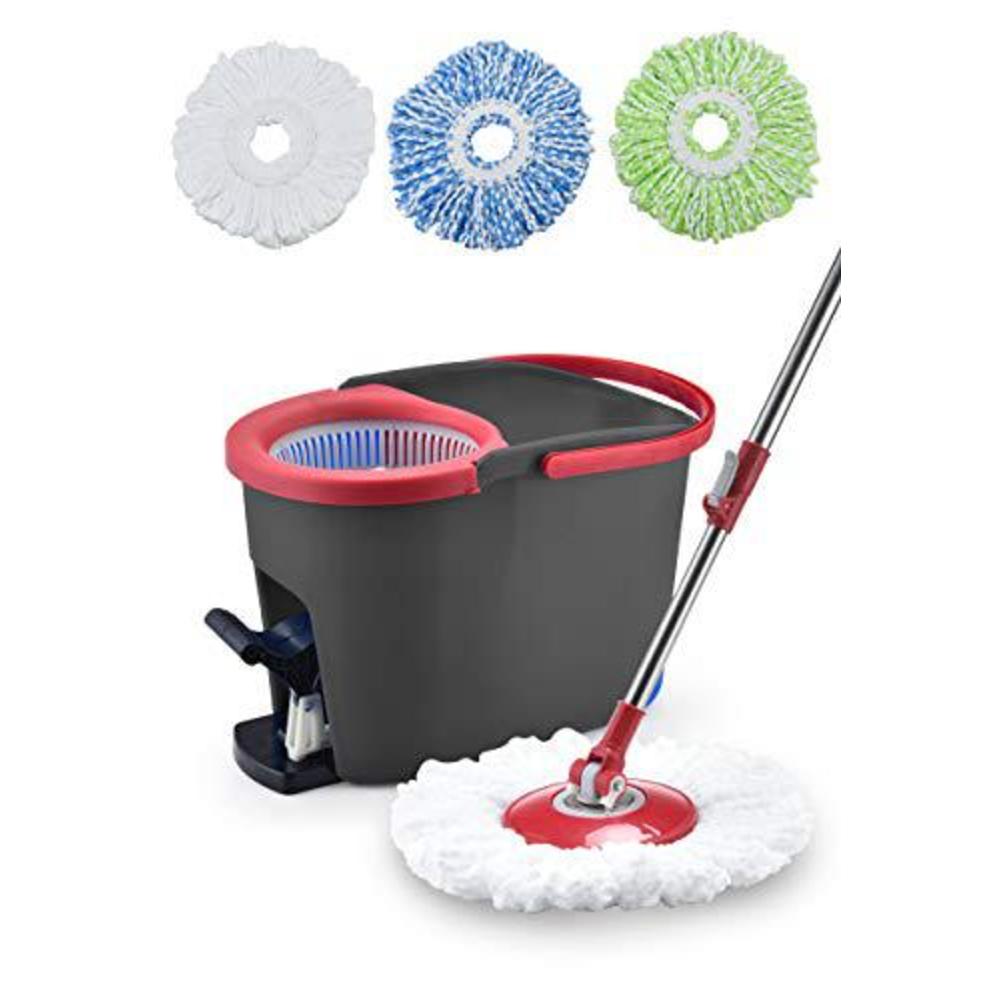 simpli-magic 79349 spin mop kit with three mop heads included,16 x 11 x 11 inches