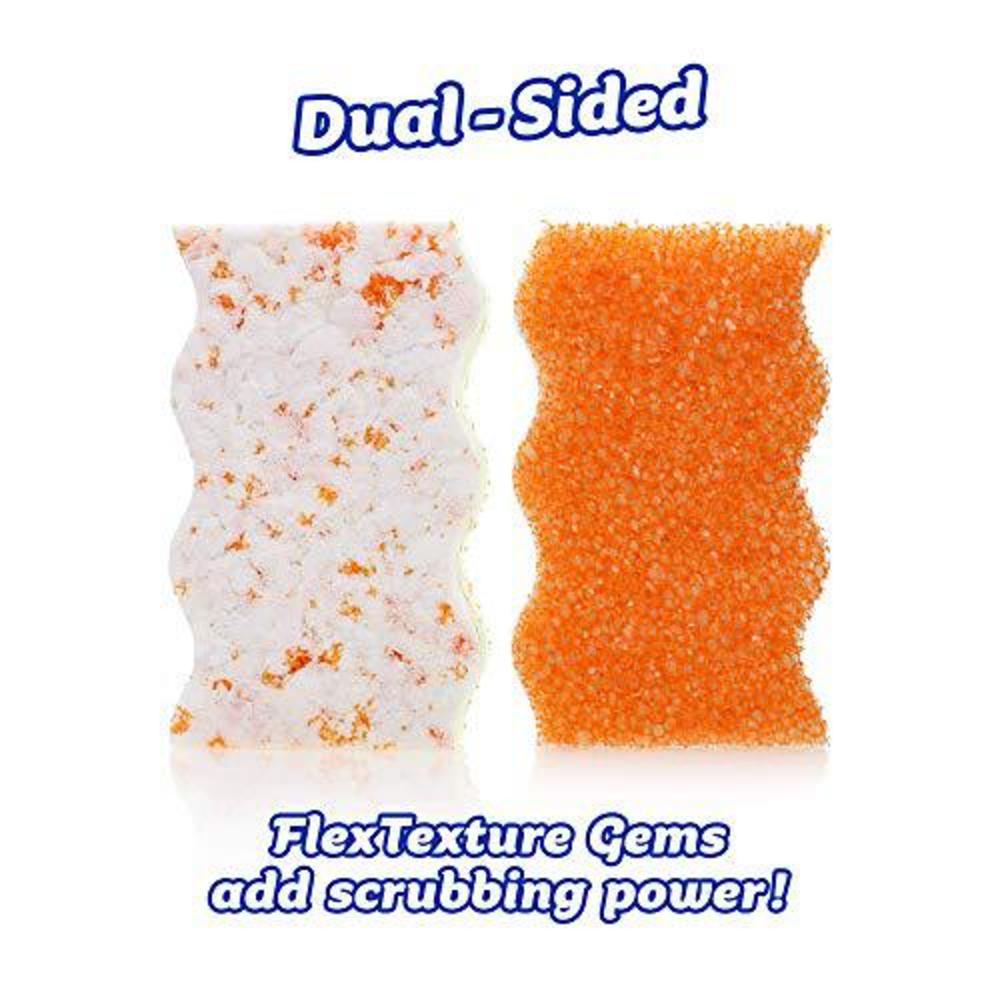 scrub daddy eraser sponge - eraser daddy 10x - durable melamine eraser, dual-sided scrubber, temperature controlled, water ac