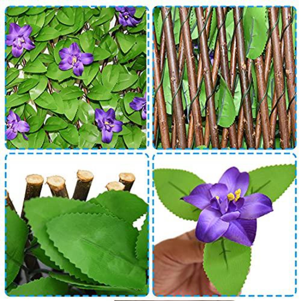 sumery expandable fence privacy screen for balcony patio outdoor,decorative faux ivy fencing panel,artificial hedges (single 