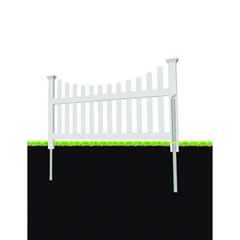 zippity outdoor products zp19041 no dig all american fence, white