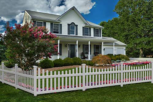 zippity outdoor products zp19041 no dig all american fence, white