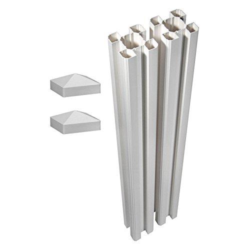 WamBam Fence wambam traditional 2-pack premium vinyl posts with caps, 6 by 4.5-inch