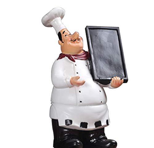 sleeri counter top chef figurine collectible kitchen chef decor statue - resin cooking chef statue collectible figurine, chef