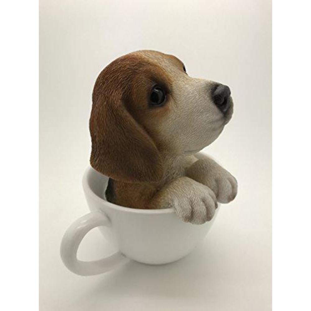 pacific giftware adorable teacup pet pals puppy collectible figurine 5.75 inches (beagle)
