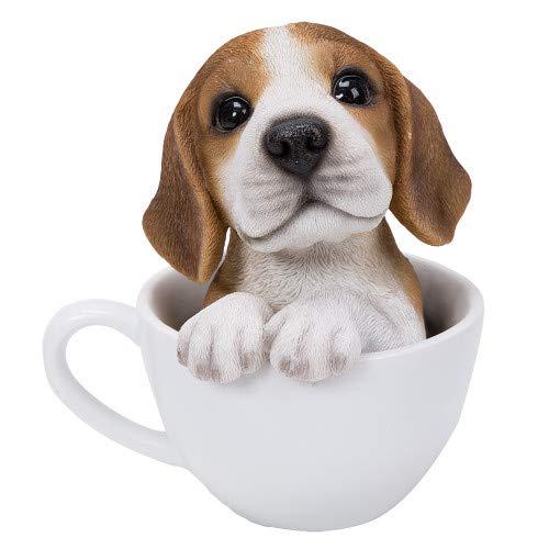 pacific giftware adorable teacup pet pals puppy collectible figurine 5.75 inches (beagle)