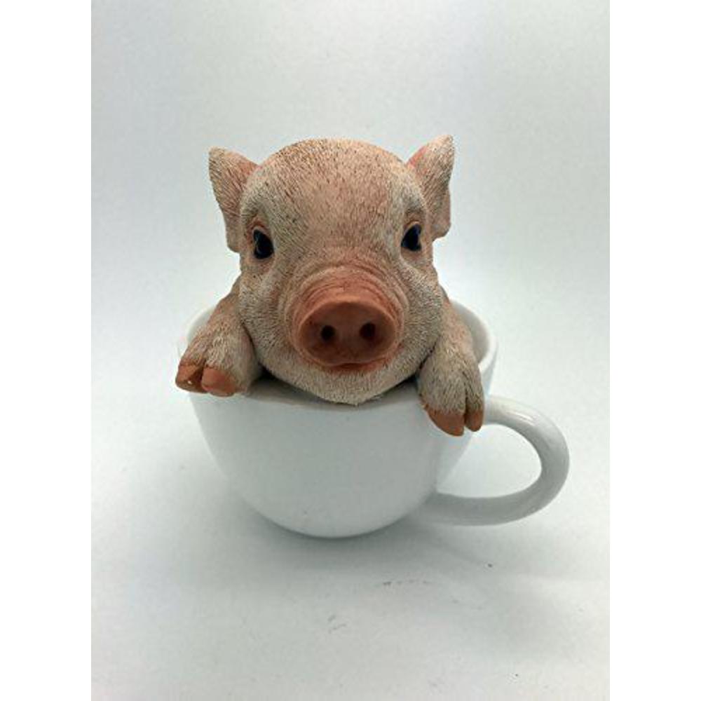 pacific giftware adorable teacup pig pet pals collectible figurine 5.75 inches