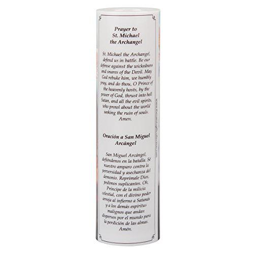 The Saints Collection saint michael archangel, led flameless devotion prayer candle, religious gift, 6 hour timer for more hours of enjoyment and d