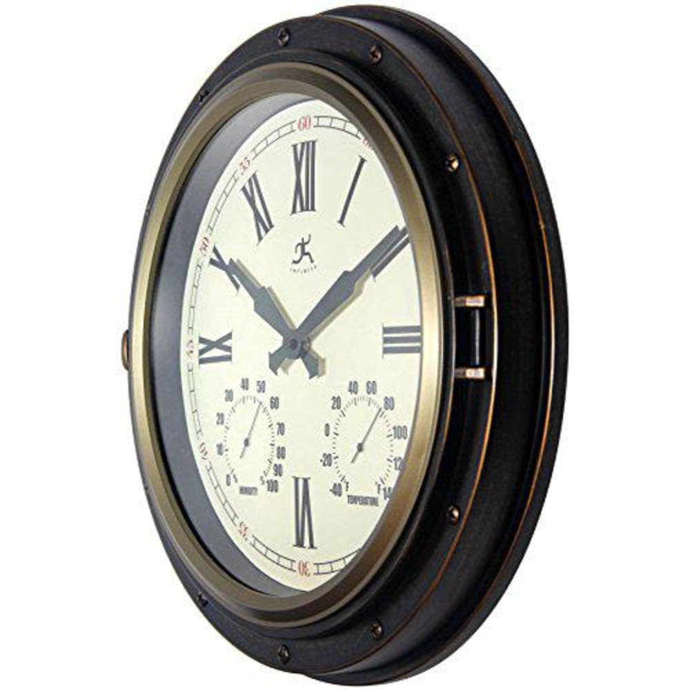 infinity instruments the forecaster clock, bronze