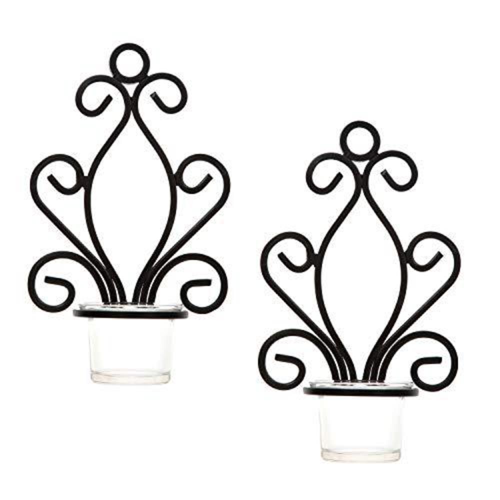 hosley set of 2 iron angel wall sconce tea light candle sconces 7.68 inches high ideal gift for spa settings aromatherapy wed