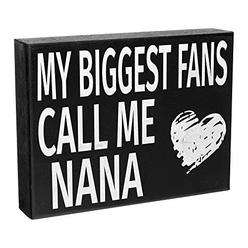 jennygems my biggest fans call me nana sign, nana gift, nana decor, 8x6 inches wood wall hanging, nana wall art, made in usa
