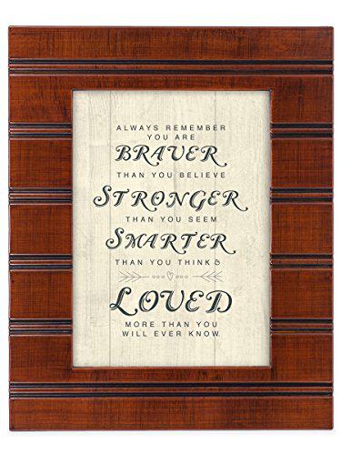 cottage garden you are braver, stronger and smarter than you know wood finish 8 x 10 framed wall art plaque
