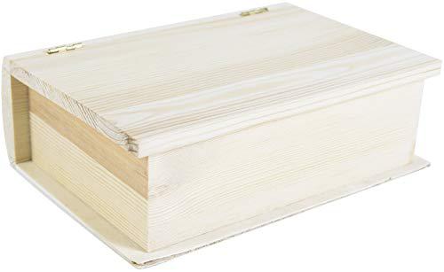 Multicraft Imports wood keepsake book box 7"x5"x2.25"-