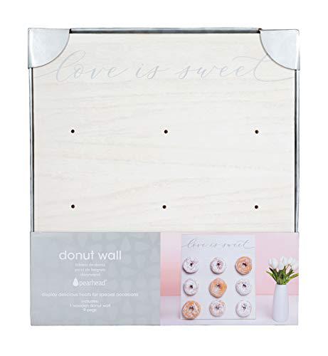 pearhead love is sweet donut wall wedding display stand and pegs, rustic wedding, wedding dcor stand for wedding party, brida