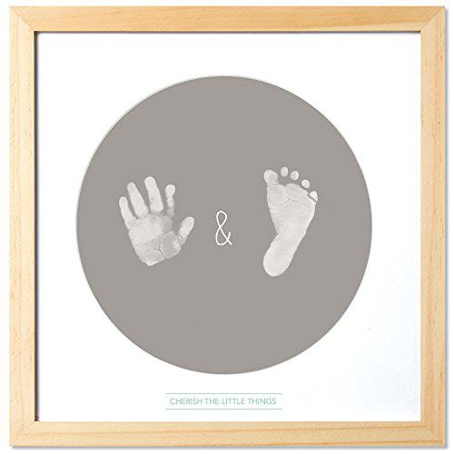 c.r. gibson first prints wooden frame for newborns, 11.5" w x 11.5" h