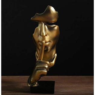 Newqz Rnab08595c5mr Creative Abstract Men Figurine Sculptures Keep Silence Statue Thinker Office Home Decor Bronze - Home Decor Figurines Sculptures Newqz Rnab08595c5mr Creative Abstract Men Figurine Sculptures Keep Silence Statue Thinker Office Home Decor Bronze - Home Decor Figurines Sculptures