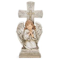 Joseph Studio joseph's studio by roman - collection, 14.5" h angel w/cross garden, made from resin, high level of craftsmanship and attenti