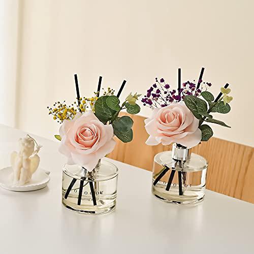 cocod\'or cocodor rose flower reed diffuser/april breeze/6.7oz(200ml)/1 pack/reed diffuser, reed diffuser set, oil diffuser & reed diff