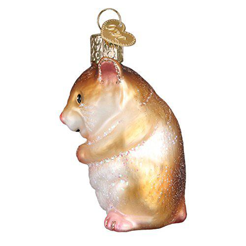 old world christmas animal collection glass blown ornaments for christmas tree hamster