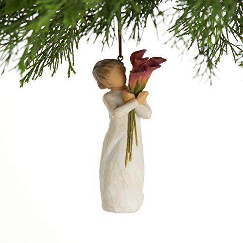 willow tree bloom ornament, sculpted hand-painted figure