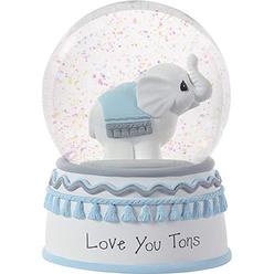 precious moments love you tons elephant musical snow globe, one size, blue