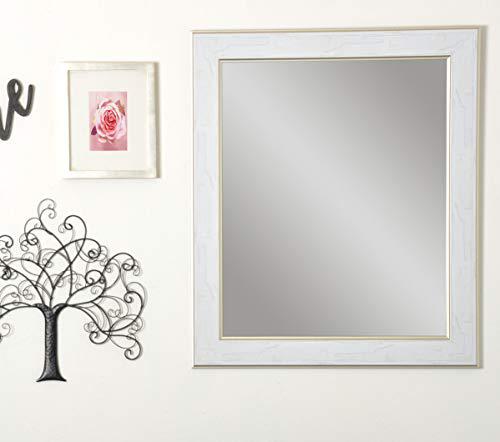 BrandtWorks brandtworks bm043m aged white gold trimmed legacy wall mirror,  27 x 32