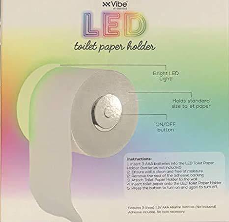 Five Below led toilet paper holder with rgb lights