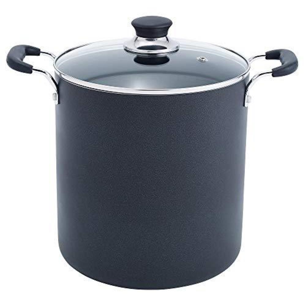 t-fal b36262 specialty total nonstick dishwasher safe oven safe stockpot cookware, 12-quart, black