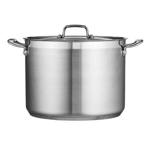 tramontina covered stock pot gourmet stainless steel 16-quart, 80120/001ds