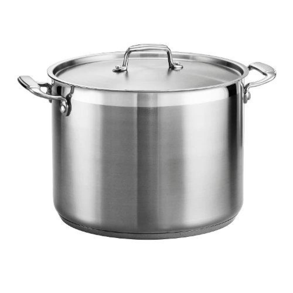 tramontina covered stock pot gourmet stainless steel 16-quart, 80120/001ds