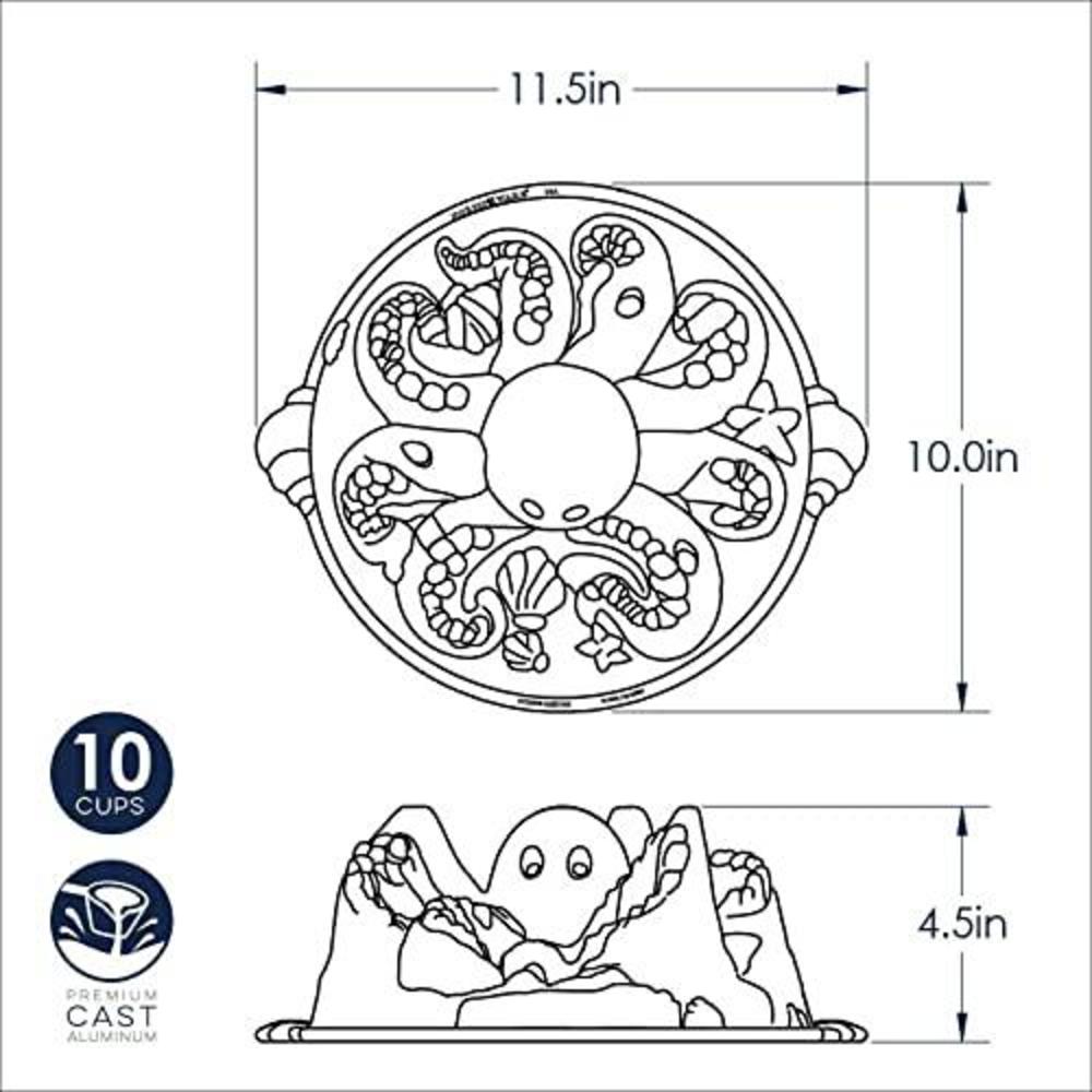nordic ware pro cast octopus pan