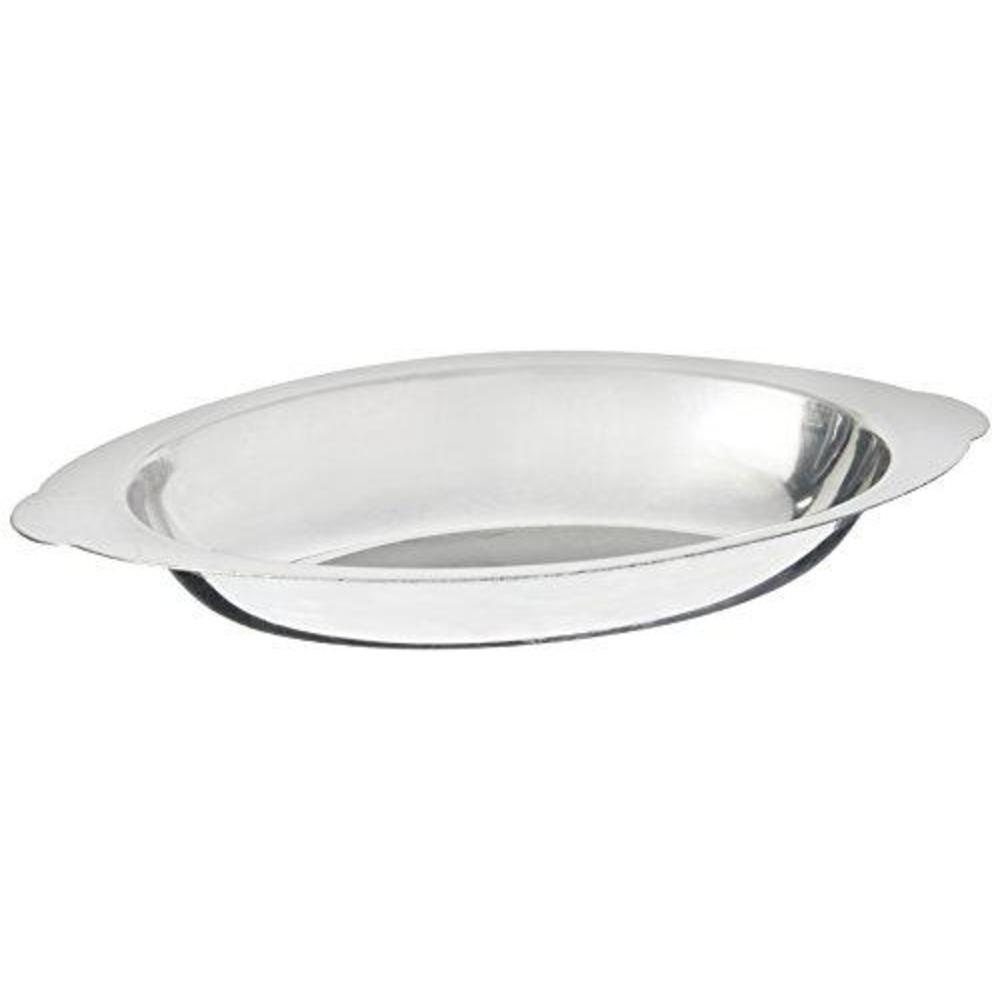 winco stainless steel oval au gratin dish, 8-ounce