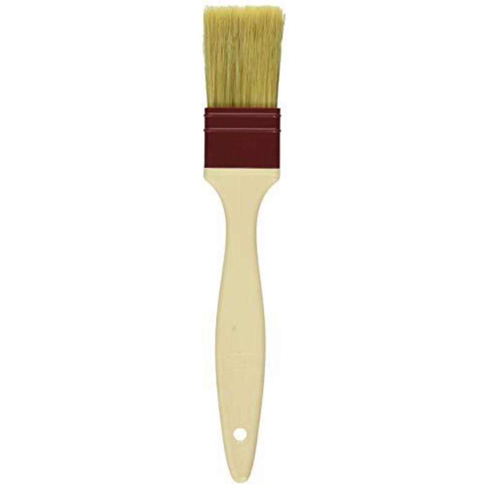 matfer bourgeat natural pastry and basting brush, flat, commercial grade with exoglass handle, 1 1/2"