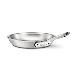 all-clad bd55110 d5 brushed 18/10 stainless steel 5-ply bonded dishwasher safe fry pan saute pan cookware, 10-inch, silver