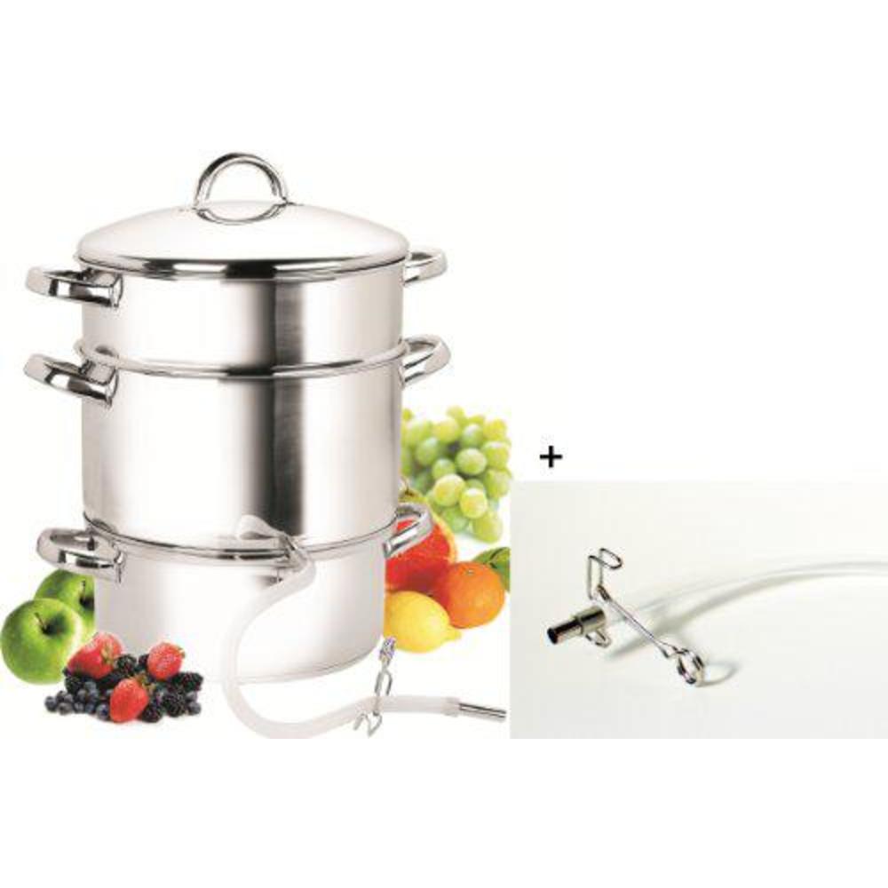 cook n home, 28cm 11-quart stainless steel fruit juicer steamer multipot, silver