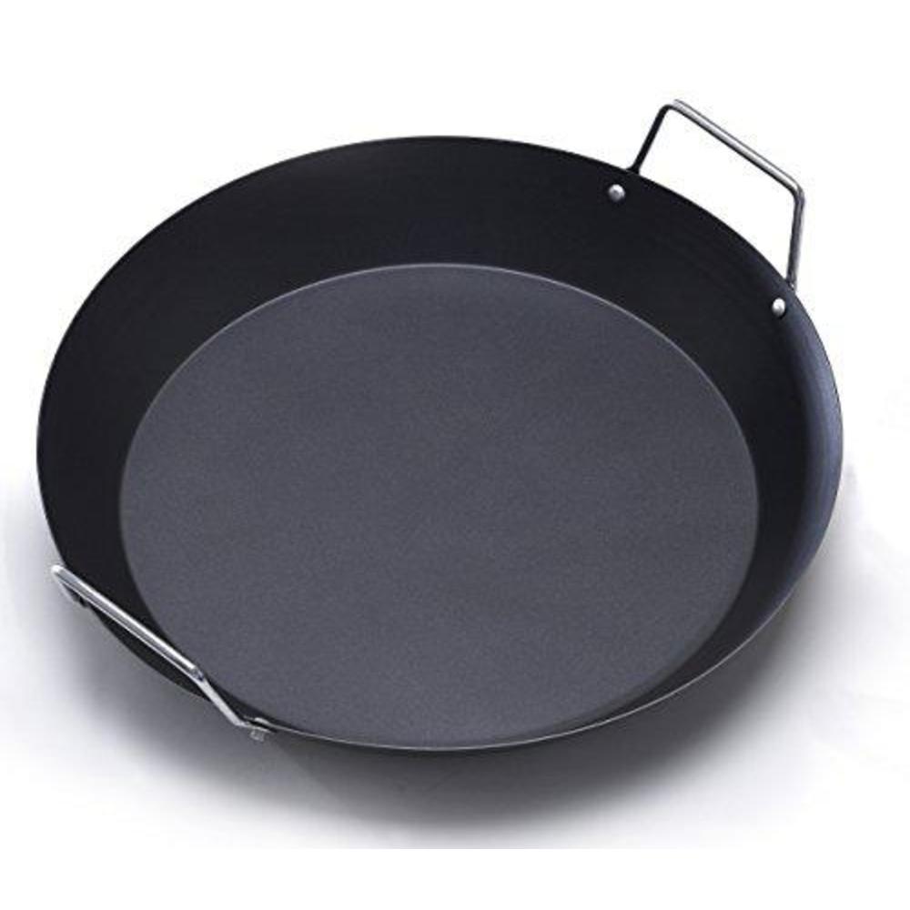 imusa usa paella pan with metal handle, 15-inch, black