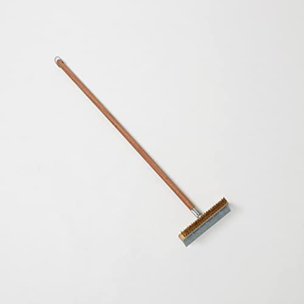 American Metalcraft, Inc. american metalcraft 1597 wood handle oven brush, aluminum-threaded tip, 40-inch handle, brown
