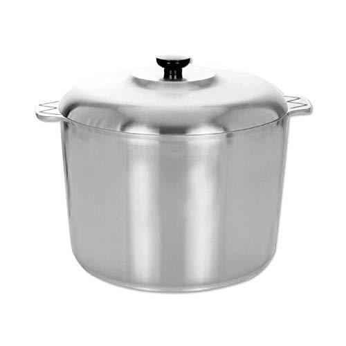 ArkiFACE cajun 14 quart stock pot with lid - oven safe aluminum soup pot - nickel-free large pot with steamer