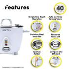 Aroma Housewares RNAB007TNXYYA aroma housewares select stainless rice cooker  & warmer with uncoated inner pot, 6-cup(cooked) / 1.2qt, arc-753sg, white
