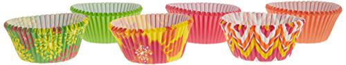wilton floral baking cups, standard, 150-count, neon