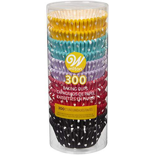 wilton 300 count polka dots standard baking cups