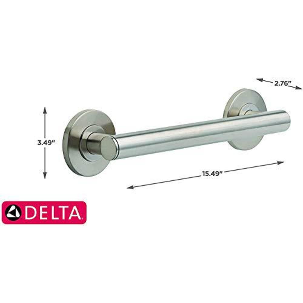 delta faucet 41812-ss contemporary decorative grab bar, 12", brilliance stainless steel, 12 in