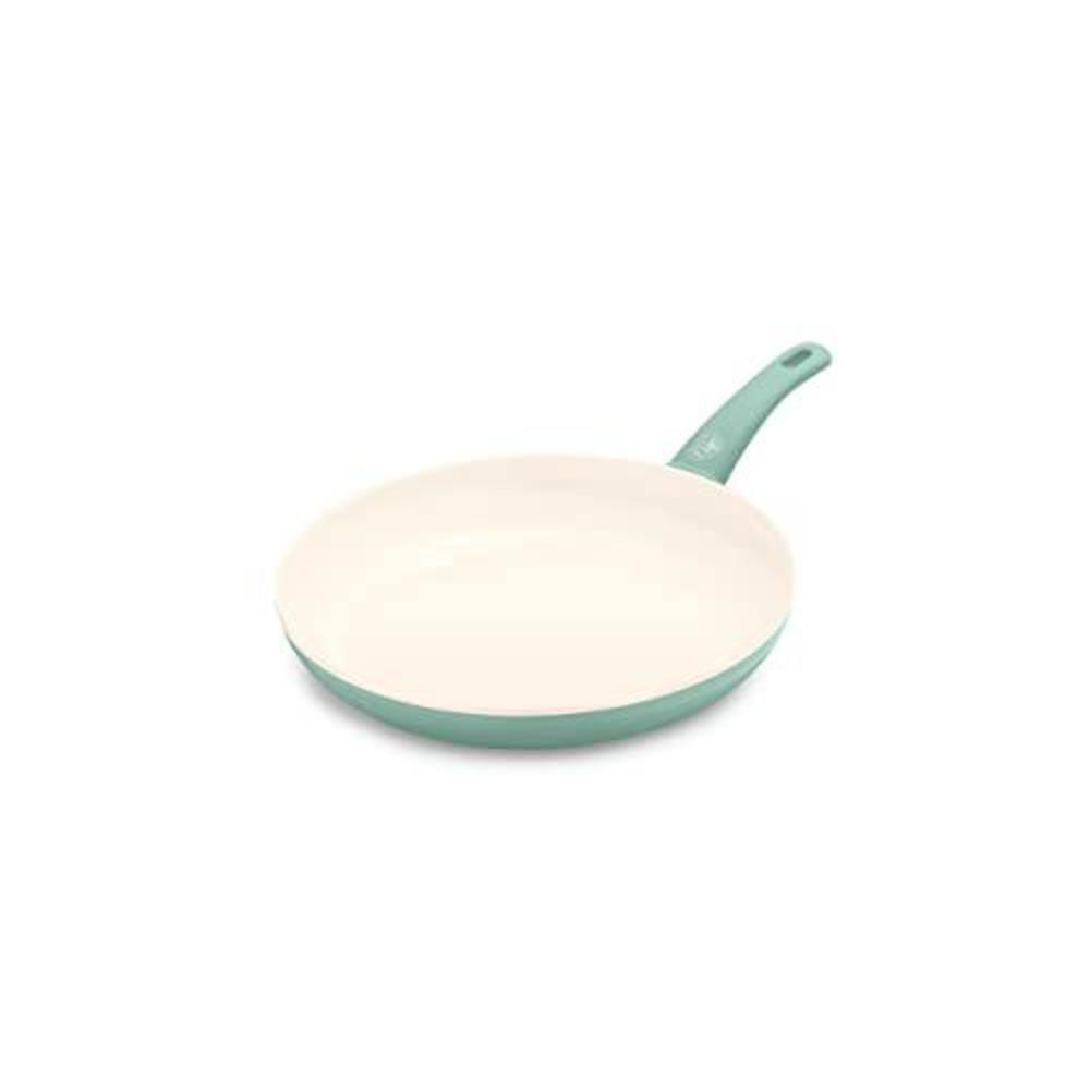 greenlife soft grip healthy ceramic nonstick 12" frying pan skillet, pfas-free, dishwasher safe, turquoise