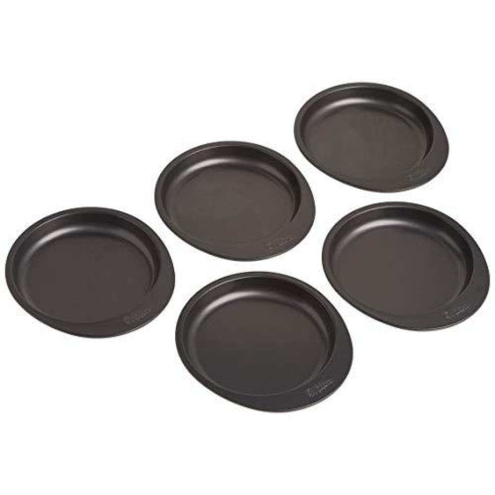 wilton easy layers 5-piece layer cake pan set, 6-inch, steel